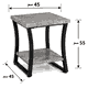 طقم طاولات خشب MDF و معدن، 5 قطع - رمادى اسود product image 2