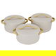 Kinda Al Saif Gallery steel container set, 3 pieces, 1.5, 2, 2.5 liters - beige product image 1