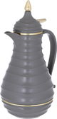 Al Saif Gallery Blanca thermos set, 1/0.75 liter, 2 pieces, thermal glass inner shell, plastic outer shell - dark beige product image 5