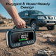 Promate Patrol Pack Alter 4-in-1 Multifunctional Car Jump Starter, Air Compressor, Built-in Power Bank, LED Flashlight, 65W, 150 lb Air Compressor, 7.5", LED Display, 3000 Amp - Black product image 4