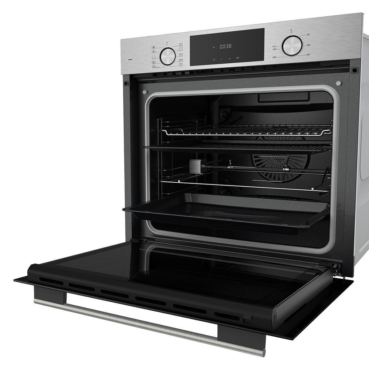 Edison Edgs-60-7 Electric Oven, Built-In, Steel, 10 Functions, 60 Cm, 73 Liters - Silver product image 2
