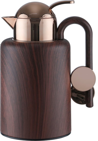 Al Saif Gallery Ikram Thermos Set, 2 Pieces, 1/1.5 Liter, Interior Material: Glass - Dark Wooden product image 3