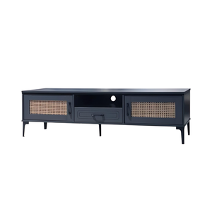 وحدة تلفاز مودرن خشب MDF، 46×140×40 سم - رمادي غامق product image 2