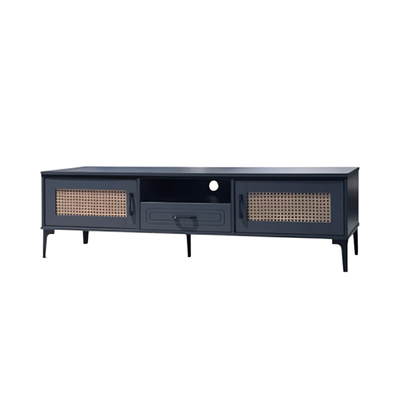 Modern TV unit made of MDF wood, 46×140×40 cm - dark gray product image 2