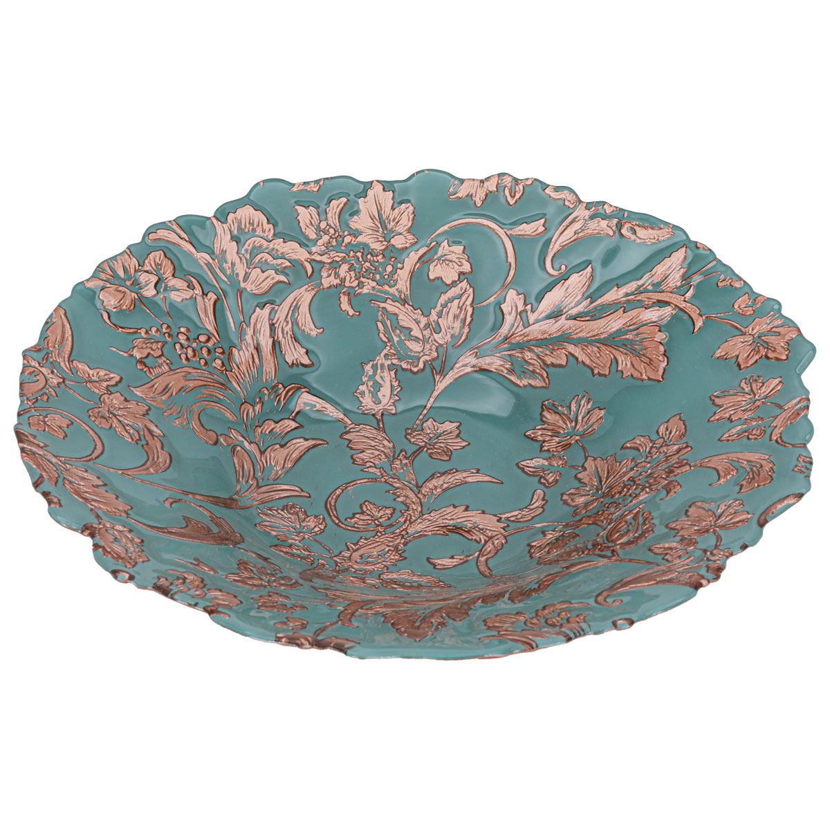 Al Saif Gallery Glass Serving Plate, 30X30X6 Cm - Turquoise product image