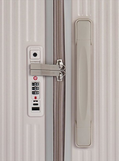 شنطة سفر بولي كربونات ليمرا، 20 بوصة، 4 عجلات، حركة بزاوية 360 درجة، PC1217-4 - بني product image 3