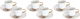 Al Saif Gallery Porcelain Coffee Cups Saucer Set, 12 Pieces, 90 Ml - White product image 1