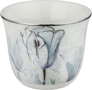 طقم فناجين قهوة سعودي بورسلان السيف غاليري، 12 قطعة - أبيض أزرق product image 2