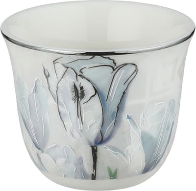 طقم فناجين قهوة سعودي بورسلان السيف غاليري، 12 قطعة - أبيض أزرق product image 2