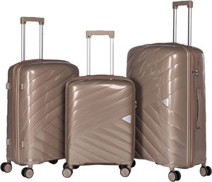 Limra LMA-1926 Polypropylene Luggage Set, 3 Sizes, 4 Wheels - Gold product image