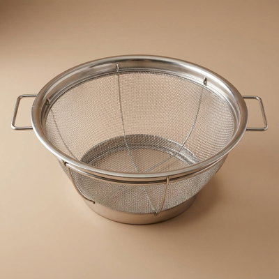 مصفاة خضار استيل السيف غاليري، عميق، مسكة يد، 28 سم - فضي product image 1