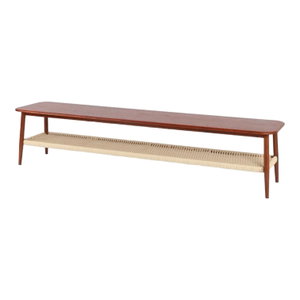 وحدة تلفزيون خشب MDF، 40×160×25 سم - بني داكن product image 2