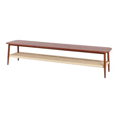 وحدة تلفزيون خشب MDF، 40×160×25 سم - بني داكن product image 2