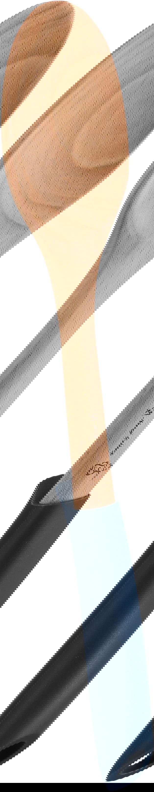 ملعقة تقليب طعام بلاستيك السيف غاليري، 32×6.5 سم، يد خشب - ازرق غامق خشبي product image 2