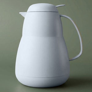 Helios thermos, 1 liter, thermal glass inner container, plastic outer shell - white product image
