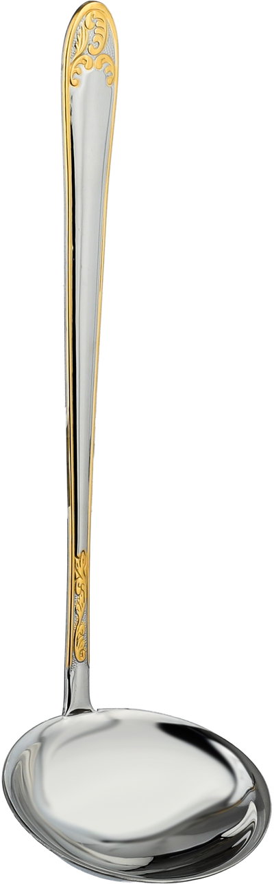 طقم شنطة ملاعق ستانلس استيل، 72 قطعة - فضي بذهبي product image 16
