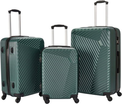 Limra OT-2024 Limra ABS Luggage Set, 3 Sizes, 4 Wheels, 360 Degree Rotating - Green product image 1