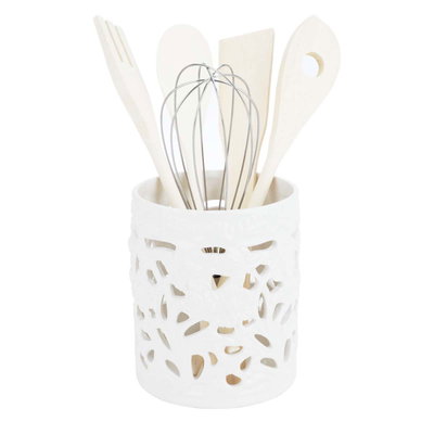 Al Saif Gallery Porcelain Spice Box Set, 5 Cans, 5 Spoon Tools - White product image 6