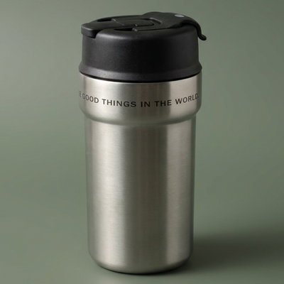 Al Saif Gallery Stainless Steel Insulated Mug, 550ml, Plastic Lid - Silver Black product image 1