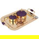 Alif Gallery tofaria set with steel dates, 5 pieces, rectangular - gold product image 1