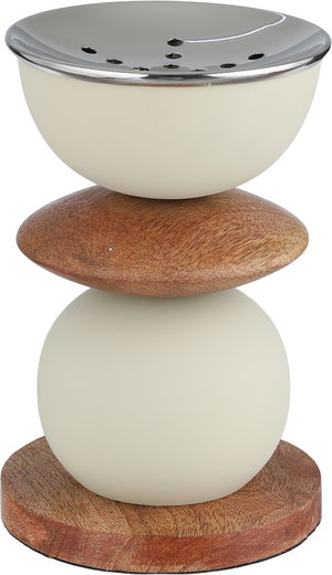 مبخرة ستانلس استيل السيف غاليري، 10x10x15 سم، دائرية، قاعدة - بيج بني product image