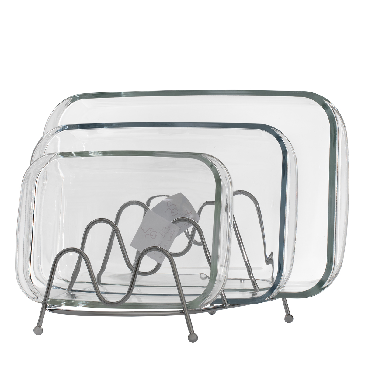 طقم صواني فرن زجاج السيف غاليري، 3 قطع - شفاف product image 1