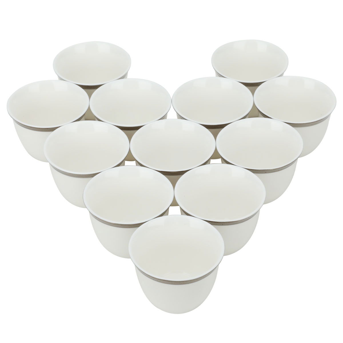Al Saif Gallery Porcelain Arabic Coffee Cups Set, 12 Pieces, 90 ml - White product image 4