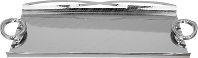 طقم طوفريات تقديم ستانلس ستيل، 3 قطع، منقوش، مقبض معدني - فضي product image 4