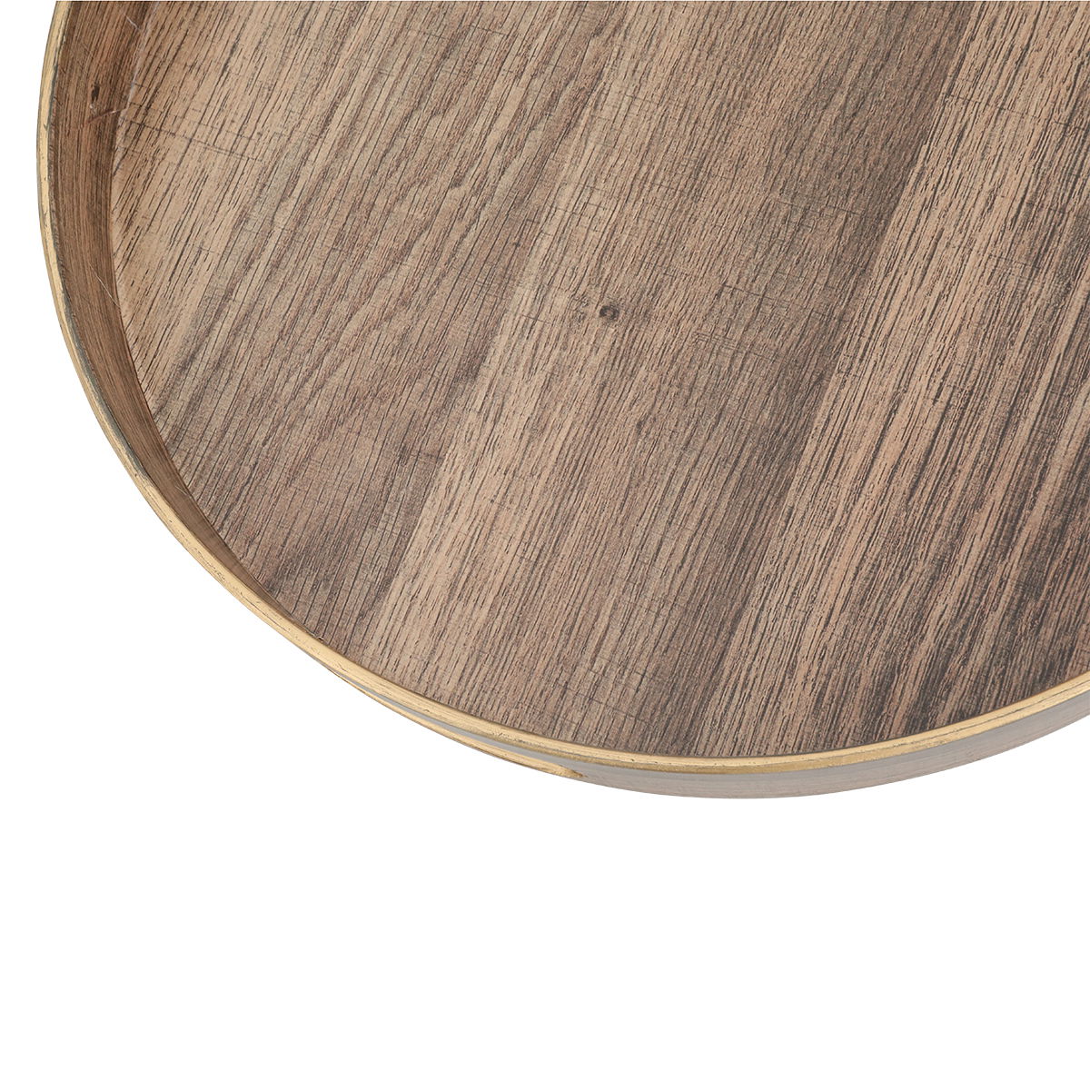 Al Saif Gallery Wood Topper Set, 37x37x4.8 / 34.5x34.5x4.5 / 33x33x4.2, Round, 3 Pieces - Brown product image 3