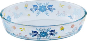 صينية فرن زجاج السيف غاليري، 2.4 لتر، نقش زهور، 30x21x6 سم - شفاف product image 2