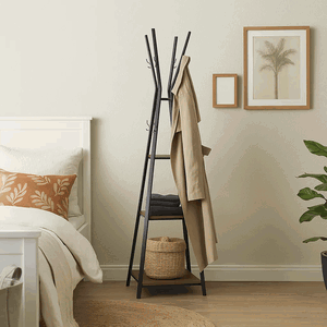 علاقة ملابس مودرن معدن، 180×40 سم - بني اسود product image