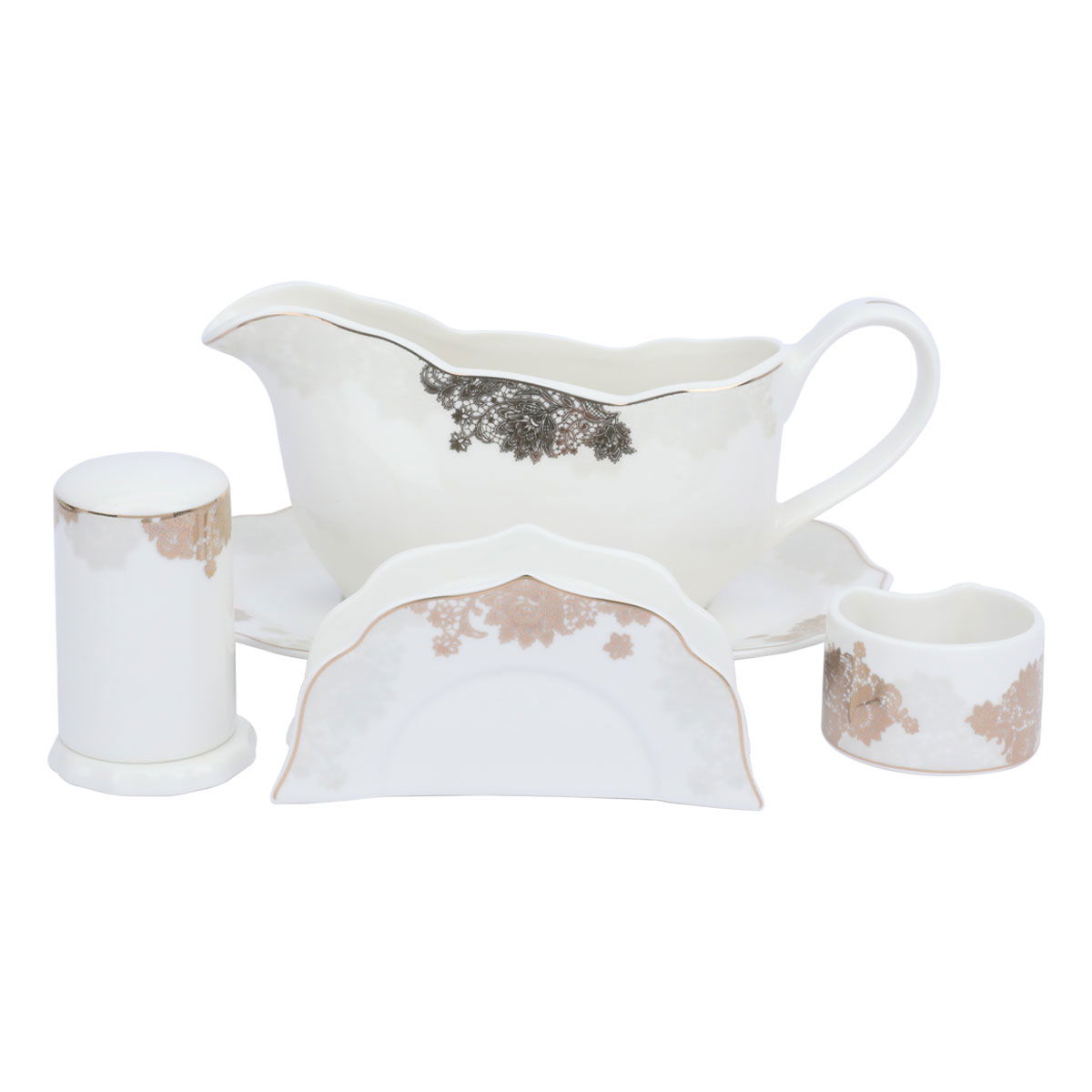 طقم سفرة بورسلان السيف غاليري، 166 قطعة - أبيض product image 4