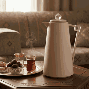 Everest Diamond Thermos, Plastic , 1 Liter, Glass Inner Container, Push Button - Transparent Pink product image 2