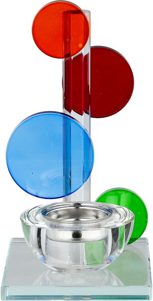 مبخرة زجاج السيف غاليري، 9.5x12x21 سم، قاعدة مربع - متعدد الألوان product image