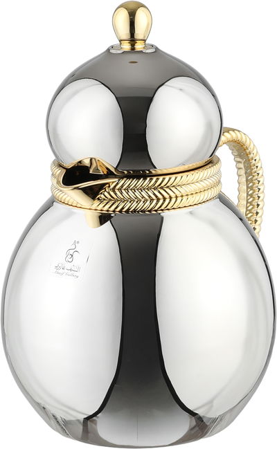 ترمس دلة تميم 9 ستانلس استيل السيف غاليري، 0.7 لتر، يد ذهبي، خدمة ذاتية، ضغاط - ذهبي فضي product image 3