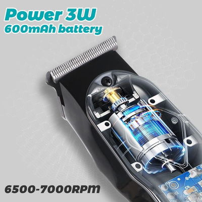 Winning Star ST-5609 Shaver, 3W, 90-minute runtime, solar-powered, charging and cleaning reminder, waterproof - Black product image 3