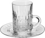 طقم تقديم بيالات وفناجين كريستال السيف غاليري، 18 قطعة - شفاف product image 2