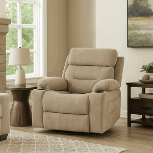 Fabric Swivel Reclining Chairs, 100×80×77 Cm - Grey product image 2