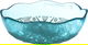 Al Saif Gallery glass serving bowl, 16 cm, golden pattern - turquoise product image 2