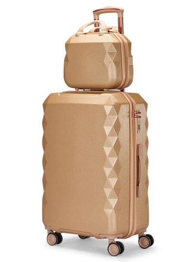 طقم شنط سفر ABS ليمرا، 6 مقاسات، 4 عجلات، WM-226 - ذهبي product image 4
