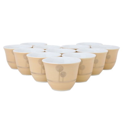 طقم فناجين قهوة السيف غاليري، بورسلان، 12 قطعة - بيج product image 1