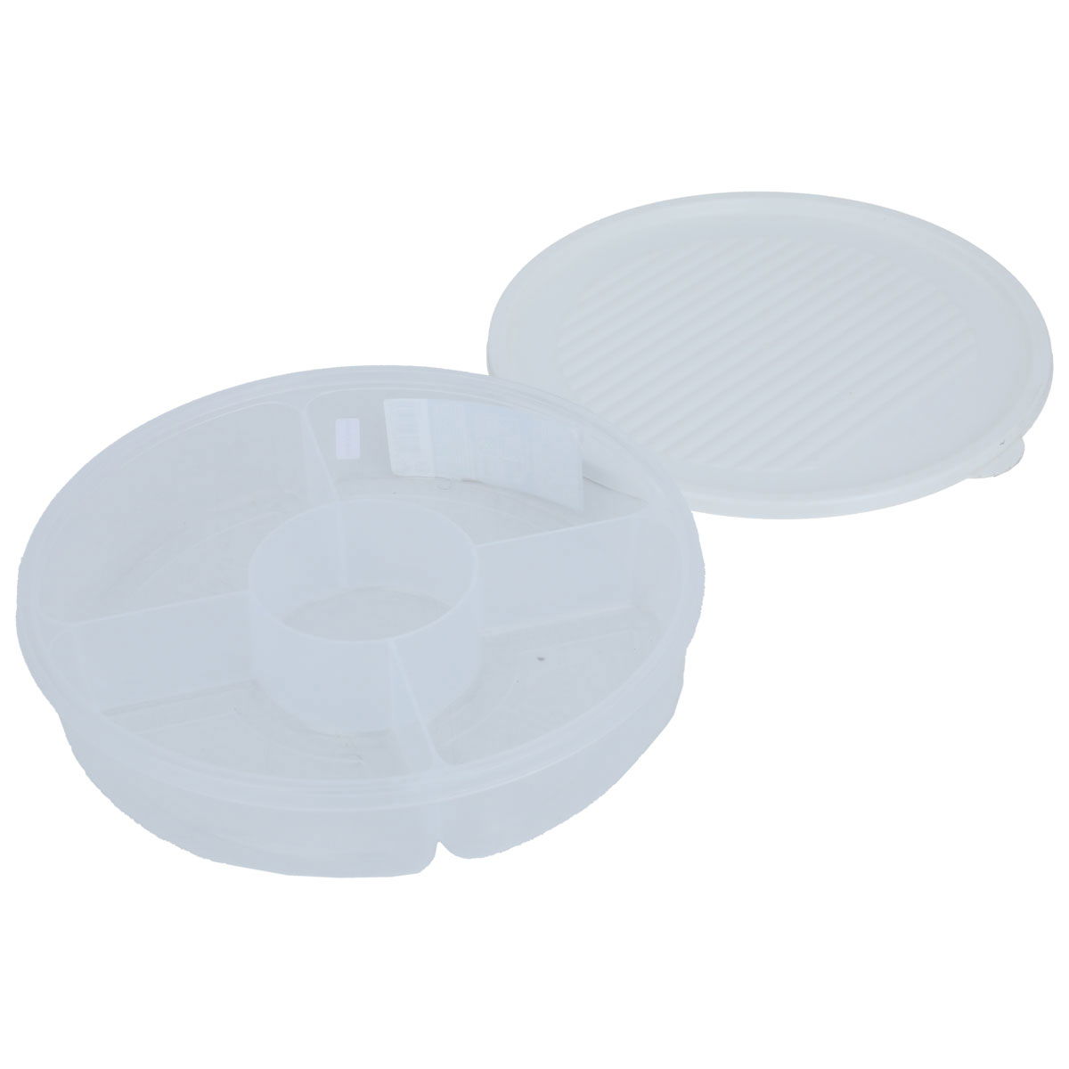 Al Saif Gallery plastic nuts container, divided into 5 compartments, with lid, 2000 ml - white product image 2
