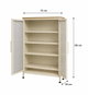 Modern buffet made of MDF wood and metal, 110×72×35 cm - White product image 2