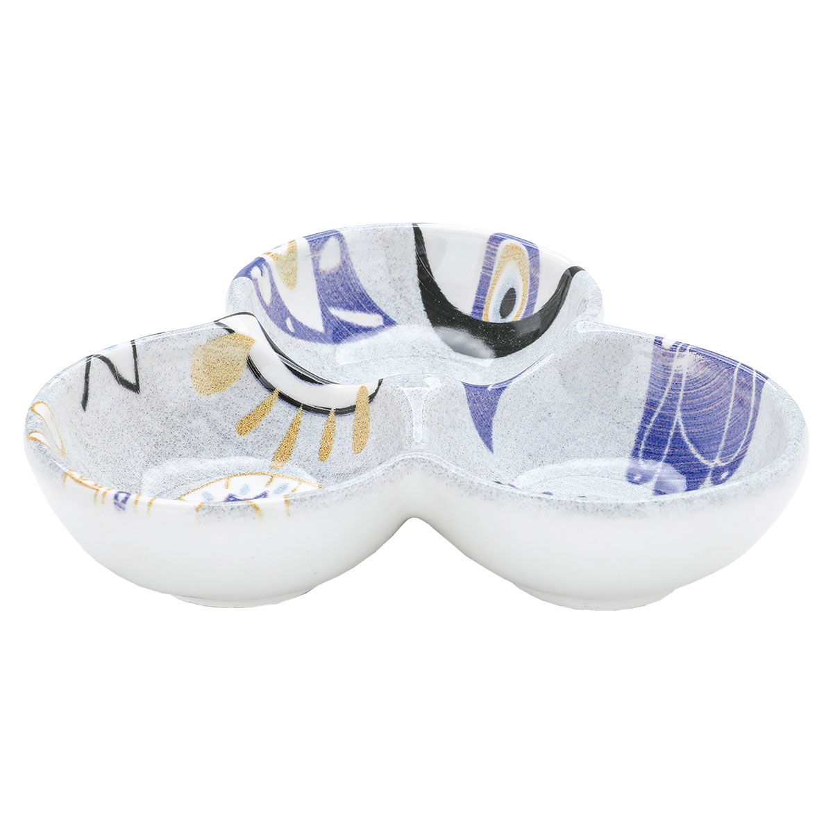 Al Saif Gallery Porcelain Serving Plate, 14X14X3 Cm, 3 Boxes - White Blue product image