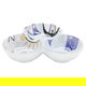 Al Saif Gallery Porcelain Serving Plate, 14X14X3 Cm, 3 Boxes - White Blue product image 1