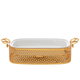 Al Saif Gallery Porcelain Food Heater, 16 inch- Gold product image 2