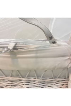 سرير موسى قطن فان مومنت، 76×42×76 سم، بعجلات - ابيض product image 2