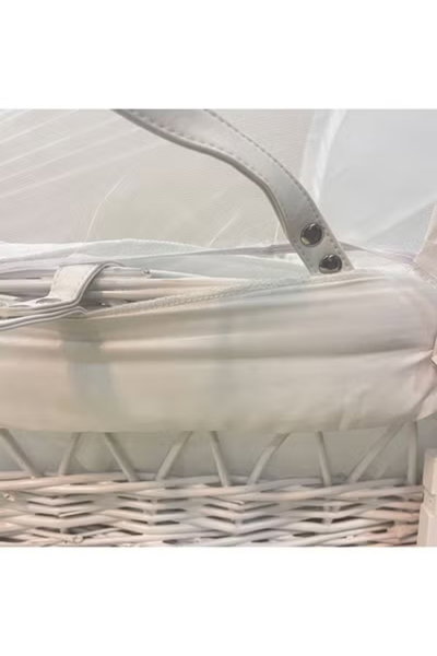 سرير موسى قطن فان مومنت، 76×42×76 سم، بعجلات - ابيض product image 2