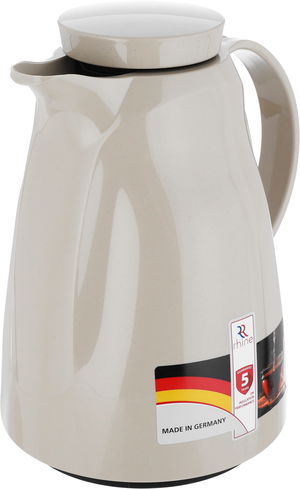 Rhinestone thermos, 1 liter, thermal glass inner container, plastic outer shell - beige product image 3