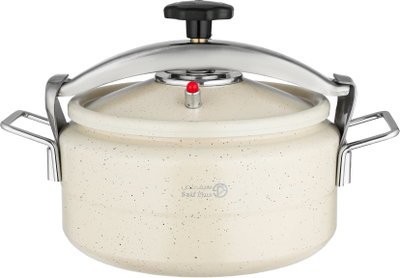 Al Saif Plus Granite Pressure Cooker, 7.5 Liters, Stainless Steel Handle - Beige product image 2
